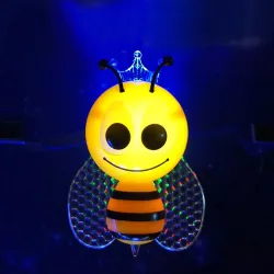 Veilleuse LED - prise murale - avec capteur - abeille dessin animé