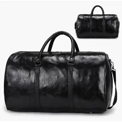 Borsa da viaggio/sportiva in pelle - tracolla - grande capienza