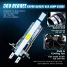 Ampoule de phare Mini H7 LED 250W CSP - 320000lm - ampoules à diodes auto - H7 Turbo LED - 12V - 6500K