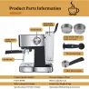 BioloMix - macchina per caffè - per espresso/cappuccino/latte/moca - con montalatte - 20 Bar