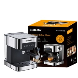 BioloMix - kaffemaskine - til espresso / cappuccino / latte / mokka - med mælkeskummer - 20 Bar