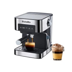 BioloMix - kaffebryggare - för espresso / cappuccino / latte / mocka - med mjölkskummare - 20 Bar