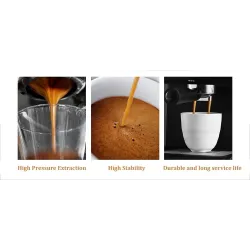 BioloMix - cafetière - pour expresso / cappuccino / latte / moka - avec mousseur à lait - 20 Bar
