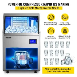 Professional ice cube maker - electric machine - auto cleaningKitchen