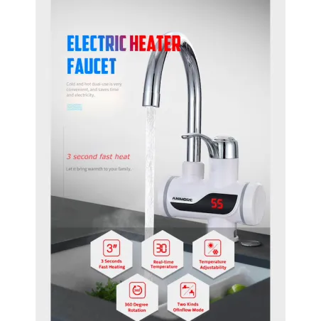 Robinet avec chauffe-eau instantané électrique