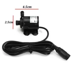 Mini pompe à eau brushless - moteur submersible - 800L/H 5m - 12V / 24V