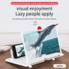 12 pouces / 14 pouces - Loupe d'écran de téléphone 3D - Amplificateur HD - avec support pliable