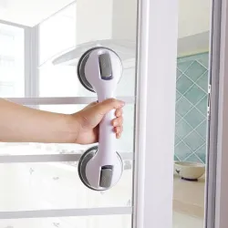 Mur/porte de salle de bain - barre de poignée - ventouse et poignée fortes - réglable