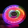 Lysende fidget spinner - gjennomsiktig mønster - LED- glød i mørket