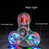 Valoisa fidget spinner - läpinäkyvä kuvio - LED - hehkuu pimeässä