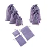 Linen Christmas gift bags - with drawstring - 10 piecesChristmas