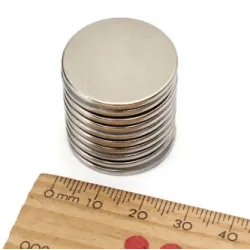 N35 - neodyymimagneetti - vahva pyöreä levy - 25 * 2mm - 10 kpl