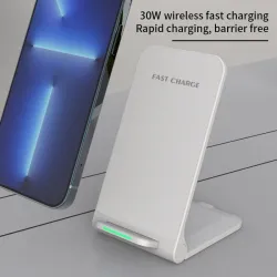 Qi trådløs oplader - hurtig opladning - foldbar