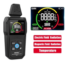 Bærbar elektromagnetisk strålingsdetektor temperatur / elektrisk felt / magnetisk felt - digital EMF-måler