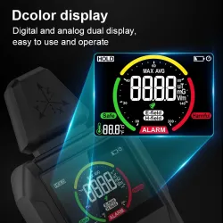 Portable electromagnetic radiation detector temperature / electric field / magnetic field - digital EMF meterRadiation detectors