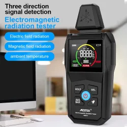 Portable electromagnetic radiation detector temperature / electric field / magnetic field - digital EMF meterRadiation detectors