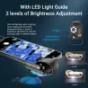 Objectif de microscope à grossissement 200x avec lumière LED mobile CPL - objectifs micro macro