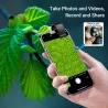 Objectif de microscope à grossissement 200x avec lumière LED mobile CPL - objectifs micro macro