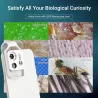 Objectif de microscope à grossissement 200x avec lumière LED mobile CPL - objectifs micro macro