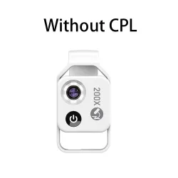 Objectif de microscope à grossissement 200x avec lumière LED mobile CPL - objectifs micro macro