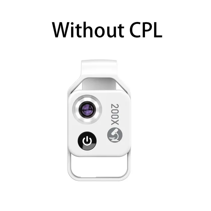 Objectif de microscope à grossissement 200x avec lumière LED mobile CPL - objectifs micro macro