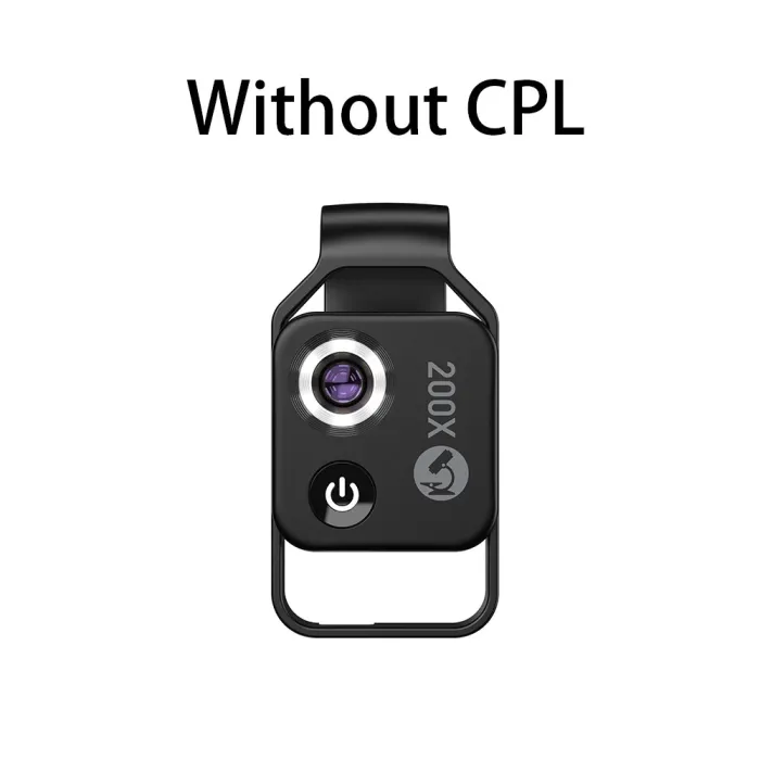 Objectif de microscope à grossissement 200x avec lumière LED mobile CPL - objectifs micro macro