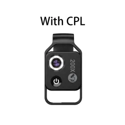 Objectif de microscope à grossissement 200x avec lumière LED mobile CPL - objectifs micro macro