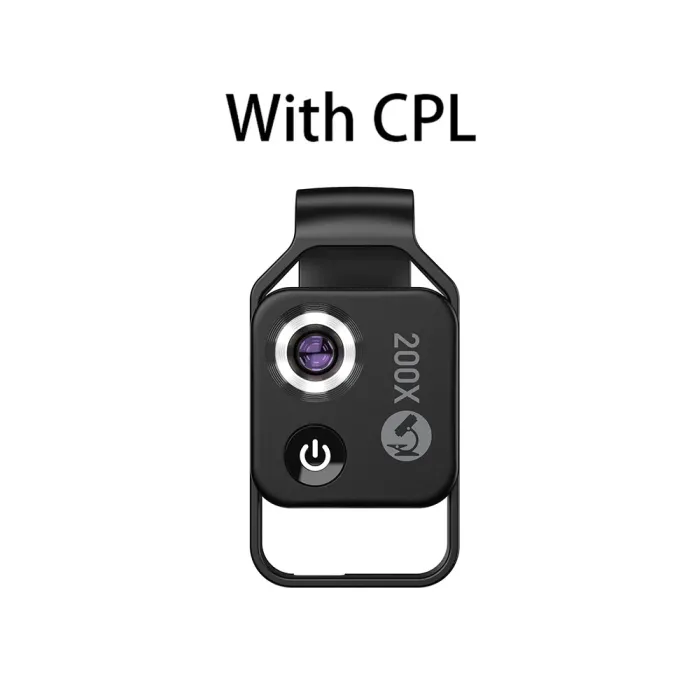 Objectif de microscope à grossissement 200x avec lumière LED mobile CPL - objectifs micro macro
