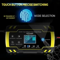 Autoacculader - volautomatisch - digitaal LCD - 12V-24V - 8ADiagnose