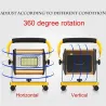 100W Waterproof Flood Light Outdoor Reflector LED External Projector RGB Spotlight Searchlight Rechargeable by 6*18650 Battery