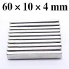 N35 - aimant néodyme - bloc fort - cuboïde - 60 * 10 * 4mm