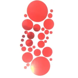 Runda speglar - wallsticker - självhäftande tapet - 30 st