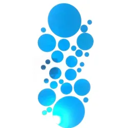 Runda speglar - wallsticker - självhäftande tapet - 30 st