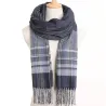 BufandasBufanda de cuadros de lujo para hombre - con borlas