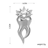 BrochesDiente con corona de cristal - broche