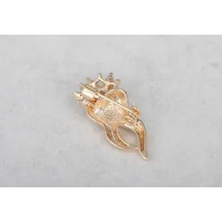 BrochesDiente con corona de cristal - broche