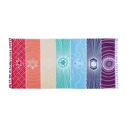 MantasRainbow Chakra - toalla colgante de pared - manta a rayas