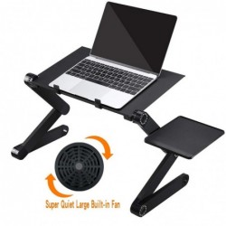 Suporte multifuncional para tablet / laptop - mesa - com mouse pad - ajustável - dobrável