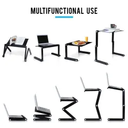 Multifunction tablet / laptop stand - table - with mouse pad - adjustable - foldableHolders
