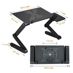 Multifunction tablet / laptop stand - table - with mouse pad - adjustable - foldableHolders
