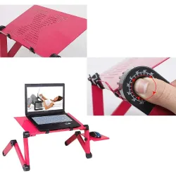 Multifunktionsplatta/laptopstativ - bord - med musmatta - justerbar - hopfällbar