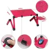 Suporte multifuncional para tablet / laptop - mesa - com mouse pad - ajustável - dobrável