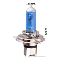Lâmpada halógena para carro - H4 - 55W - DRL - 2 peças