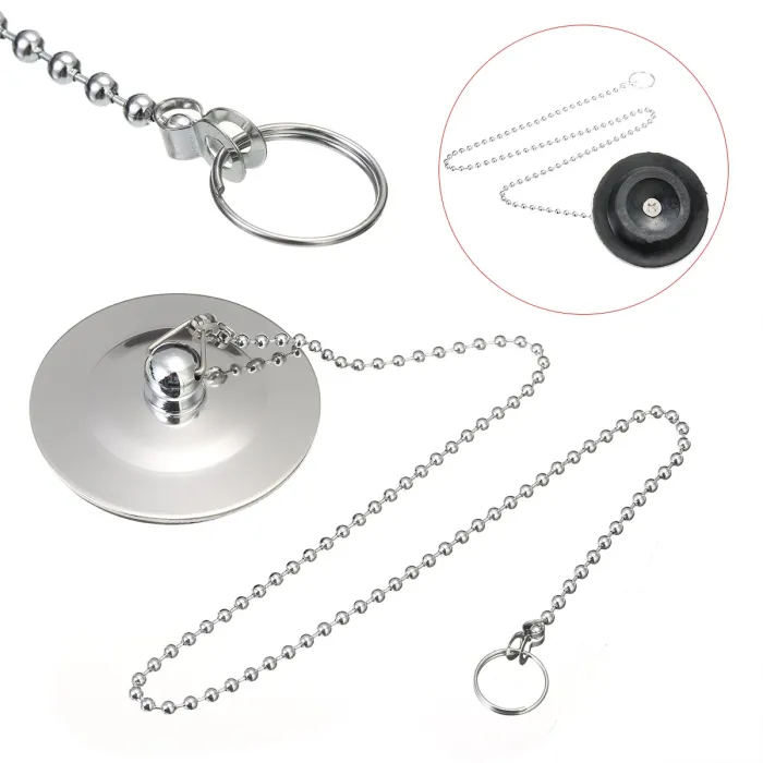 Chrome plated sink drain - basin & bathtub stopper - plugDrains