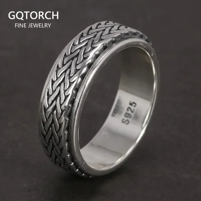 925 Sterling sølv - roterbar ring - spinner design
