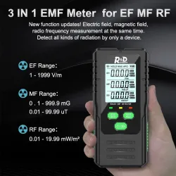 Détecteur de rayonnement de champ électromagnétique RD630 - Compteur EMF - portable