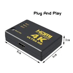 3-portti - HDMI-jakaja - Ultra HD - DVD HDTV Xbox PS3 PS4 PS5 - 4K