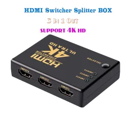 3-portti - HDMI-jakaja - Ultra HD - DVD HDTV Xbox PS3 PS4 PS5 - 4K