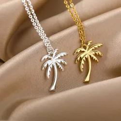 CollarCollar palmera - oro - plata 45 cm