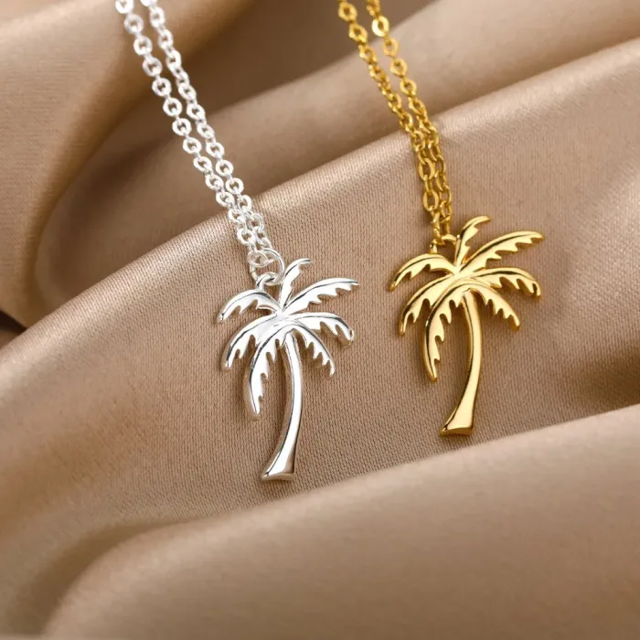 CollarCollar palmera - oro - plata 45 cm